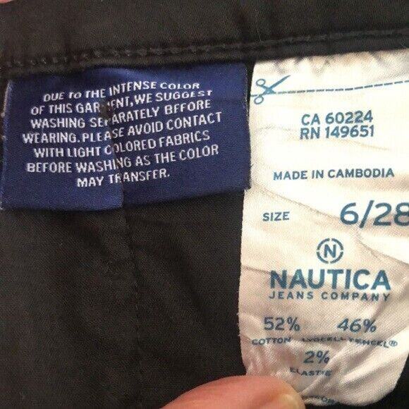 NAUTICA JEANS CO. Tencel ankle trouser, Straight, 6/28 Black Zip front, Pockets - Picture 5 of 8